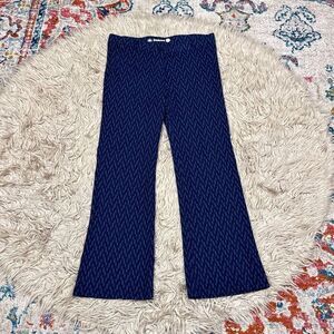 Betabrand blue patterned work pants size petite large
